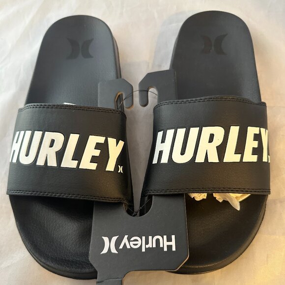 Hurley  Men's One and Only Fastlane Slide Sandal, Black  Size Men 10     NWT - Picture 1 of 3
